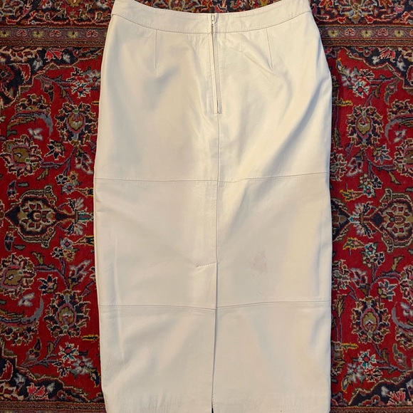 ASOS GENUINE LEATHER HIGH WASIT PENCIL SKIRT - Picture 7 of 9